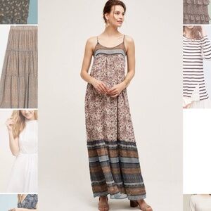 Anthropologie Floreat  Anja Maxi Dress with Spaghetti Straps size‎ Small NWT